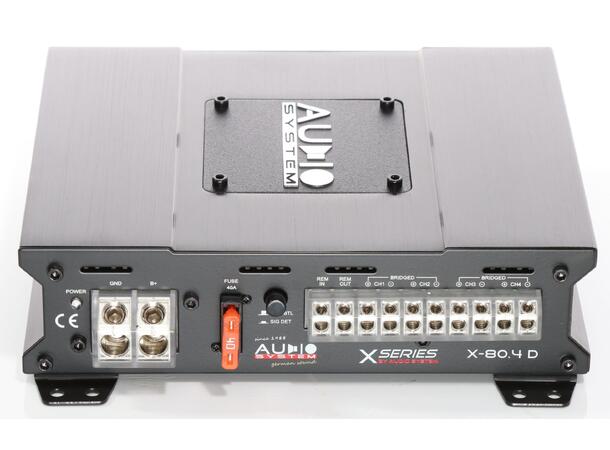 Audio System 4 kanals forsterker 4x80 Watt RMS, 2 x 300 Watt RMS@4 ohm 