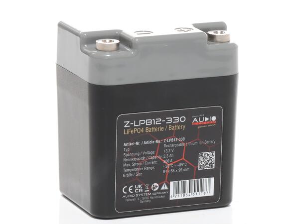 Audio System LiFePO Batteri 3,3Ah, 300A, BMS 