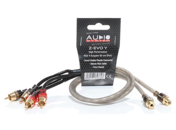 Audio System Z-EVO Y, RCA Y-ledd Signal Y-ledd 50cm, 1 hunn x 2 hann 