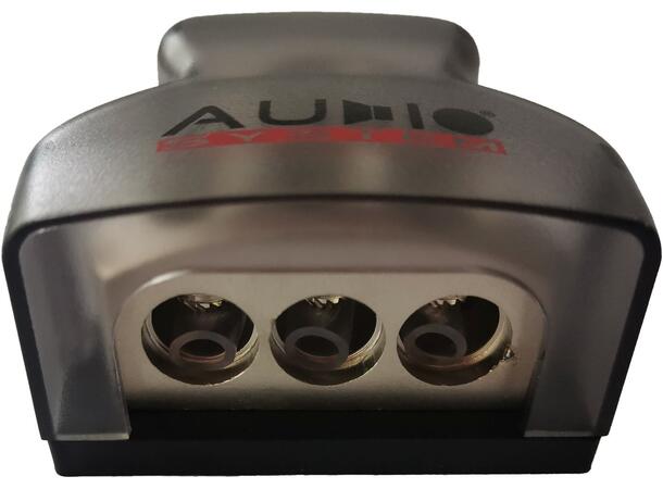 Audio System strømfordeler 1 x 35–50 mm² inn, 3 x 10–25 mm² ut 
