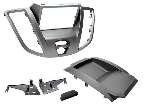 Connects2 Premium monteringsramme 2-DIN Transit (2014-2019) u/ ekst display Grå 