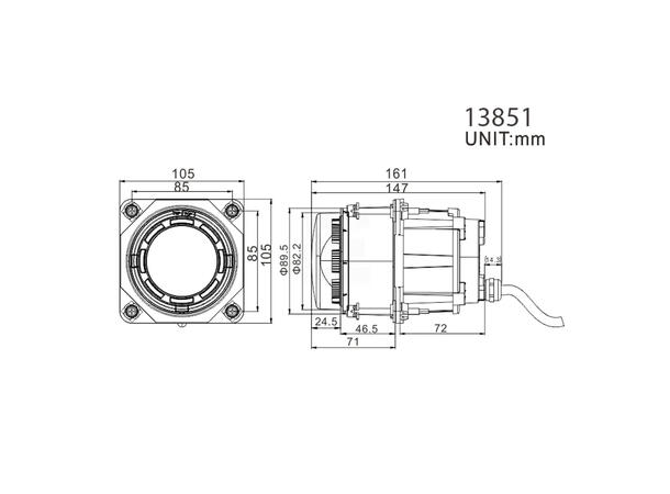 Lumen Cyclops HL90 Hovedlykt (Nærlys) LED, Nærlys, Godkjent, 90mm 