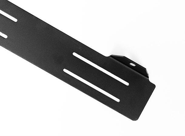 Skiltbrakett Rustfri For to lamper. Sortlakkert. 