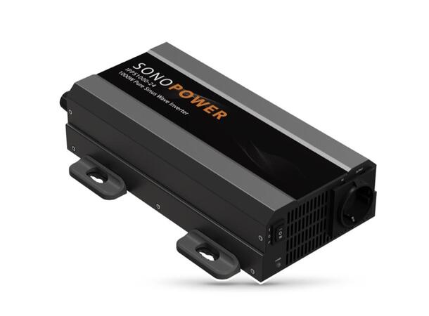 Sonopower strøminverter 1000W Omformer, 24V->230, ren sinus kurve 