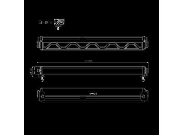 Strands Firefly LED-bar 20" ENkel radet LED-bar på 20", 10670 lumen 