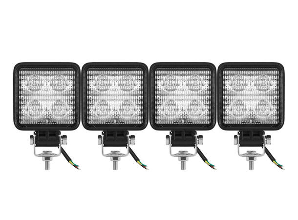 LED arbeidslyspakke - 10stk 12W lamper IP67 12-36V 