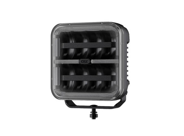 OZZ SQR 7" fjernlys 178mm (Sort hus) med park- og varsellys, 14000 lumen 