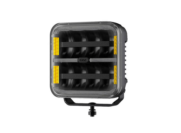 OZZ SQR 7" fjernlys 178mm (Sort hus) med park- og varsellys, 14000 lumen 