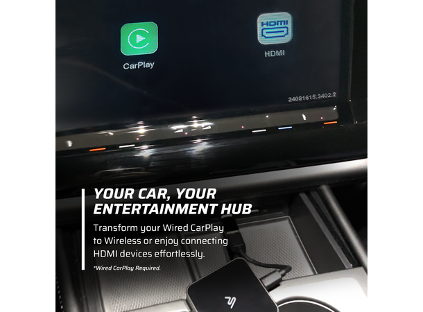 AutoSky CPHM-2, Trådløst adapter m/HDMI Trådløs CarPlay & Android Auto Adapter 