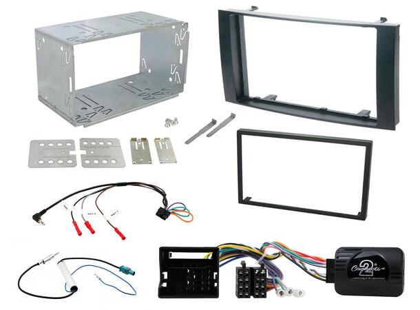 Connects2 Komplett monteringskit 2-DIN VW Touareg 2003-2010, sort 