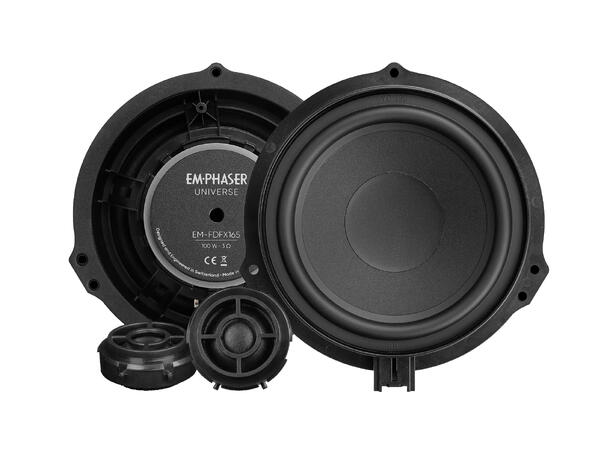 Emphaser EM-FDFX165- 6,5" komponentsett Ford og Jaguar, Plug and Play 