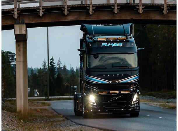 LAZER AIR-130 Elite LED fjernlys m/posisjonslys (hvit/gult) 