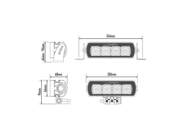 Lazer Grillkit med 2 stk ST4EVO Toyota Landcruiser 2024-> 