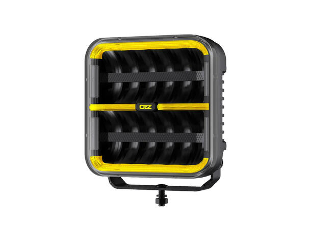 OZZ SQR 9" fjernlys 210mm (Sort hus) med park- og varsellys, 21000 lumen 