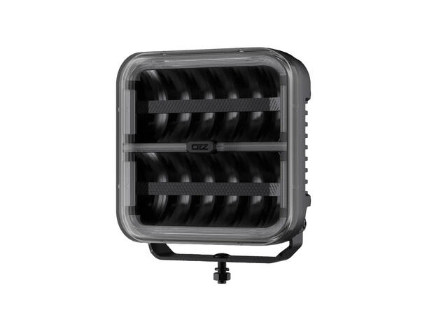 OZZ SQR 9" fjernlys 210mm (Sort hus) med park- og varsellys, 21000 lumen 