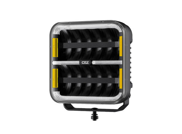 OZZ SQR 9" fjernlys 210mm (Sort hus) med park- og varsellys, 21000 lumen 