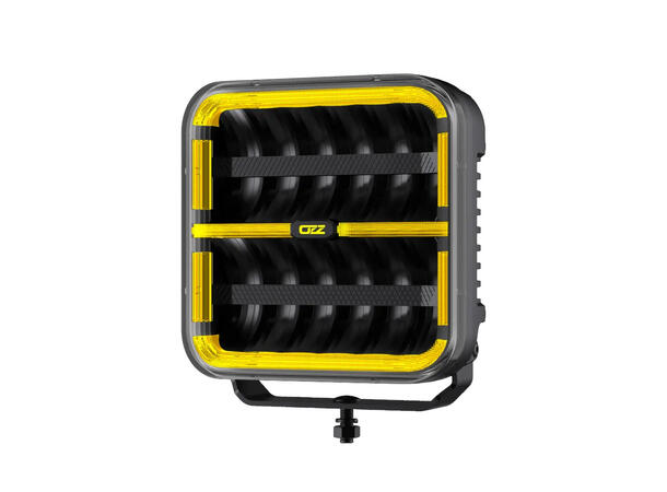 OZZ SQR 9" fjernlys 210mm (Sort hus) med park- og varsellys, 21000 lumen 