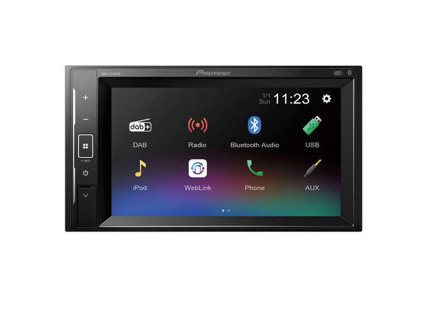 Pioneer multimediaspiller, DMH-A240DAB BT, DAB+, USB, AUX, 6.2", shortbody 