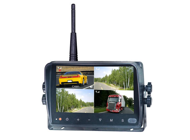S-Vision 7" skjerm Quad skjerm får trådløse kamera 
