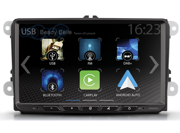 Zenec E>GO Z-E2065 Plug & Play hovedenhet VW 