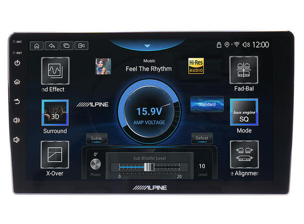 Alpine digital mediaspiller - INE-AX809 Android spiller, 9" touchskjerm, DSP 