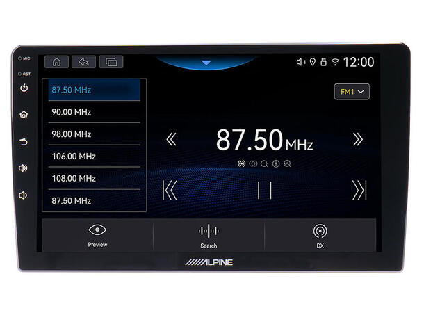 Alpine digital mediaspiller - INE-AX809 Android spiller, 9" touchskjerm, DSP 