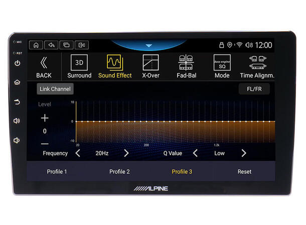 Alpine digital mediaspiller - INE-AX809 Android spiller, 9" touchskjerm, DSP 