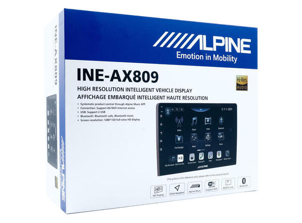 Alpine digital mediaspiller - INE-AX809 Android spiller, 9" touchskjerm, DSP 