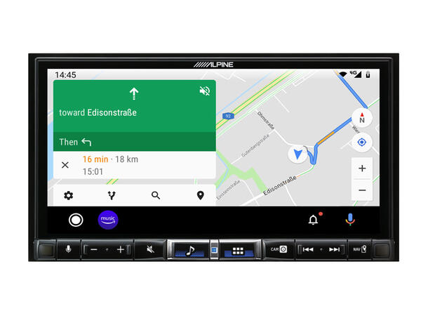 Alpine iLX-705DM multimediastasjon 7" CarPlay Android Auto (chassis oppe) 