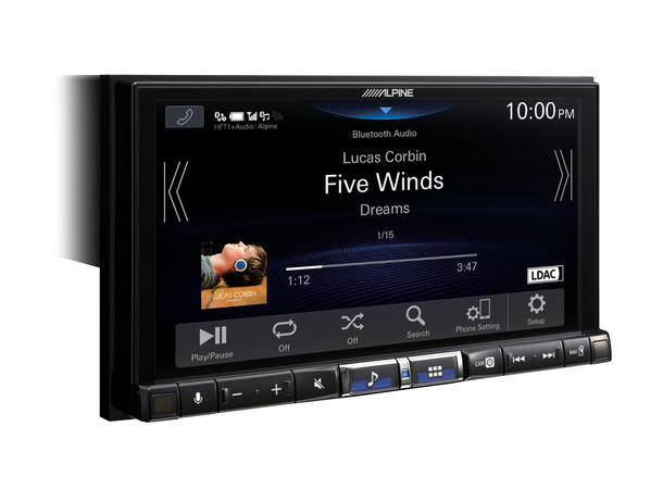 Alpine iLX-705DM multimediastasjon 7" CarPlay Android Auto (chassis oppe) 