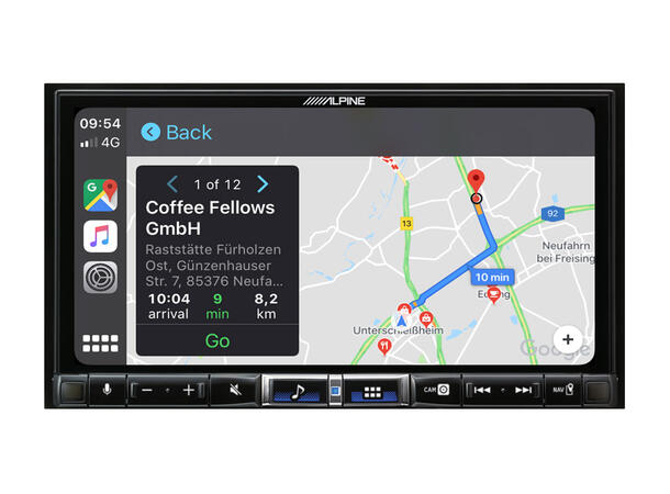 Alpine iLX-705DM multimediastasjon 7" CarPlay Android Auto (chassis oppe) 