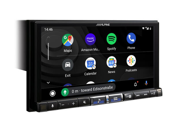 Alpine iLX-705DM multimediastasjon 7" CarPlay Android Auto (chassis oppe) 