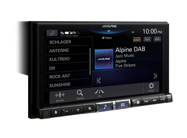 Alpine iLX-705DM multimediastasjon 7" CarPlay Android Auto (chassis oppe) 