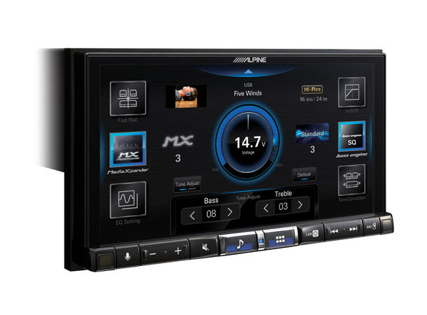 Alpine iLX-705DM multimediastasjon 7" CarPlay Android Auto (chassis oppe) 