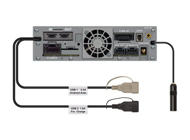 Alpine iLX-705DM multimediastasjon 7" CarPlay Android Auto (chassis oppe) 