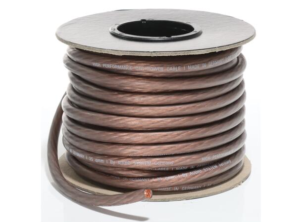 Audio System 35mm² OFC strømkabel Sort 25m rull 