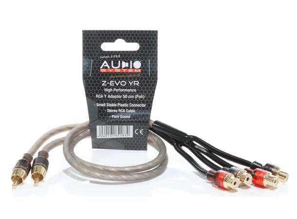 Audio System Z-EVO YR, RCA Y-ledd Signal Y-ledd 50cm, 1 hann x 2 hunn 