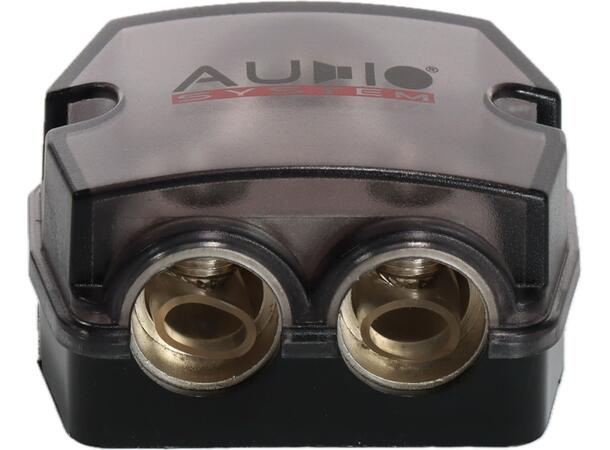 Audio System strømfordeler 1 x 35–50 mm² inn, 2 x 35–50 mm² ut 