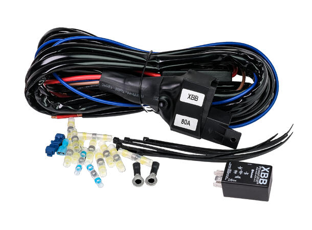 Luxtar Relekabelsett, master og slave 12 Volt, 80 Amp rele, 60 A sikring 