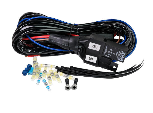 Luxtar Relekabelsett, master og slave 12 Volt, 80 Amp rele, 60 A sikring 