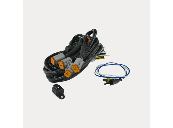 OZZ Kabelsett m/4 stk DT 4-pin Universal 4x 4pin DT 80A rele sikringsholder 