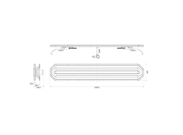 BRIODLIGHTS HORIZON 48" Varsellysbjelke LED 120cm 12/24V 