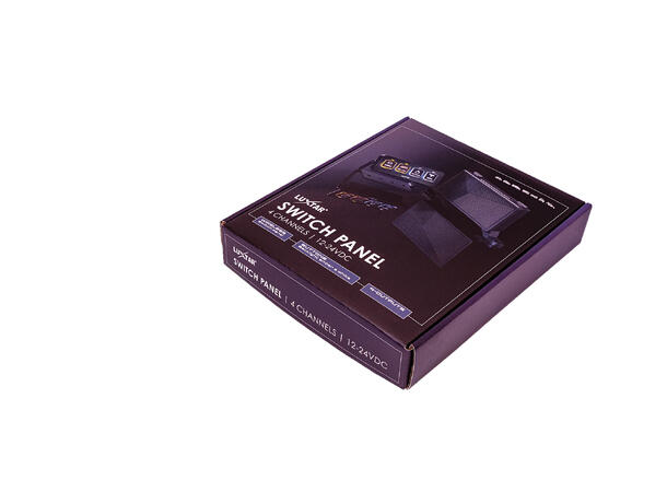 Luxtar switche panel 12-24 Volt, 4 kanaler, 2x10A, 2x20A 