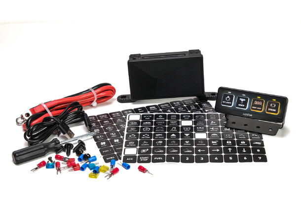 Luxtar switche panel 12-24 Volt, 4 kanaler, 2x10A, 2x20A 