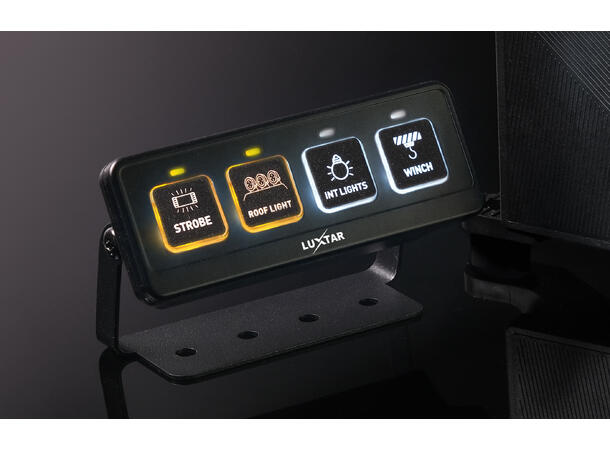Luxtar switche panel 12-24 Volt, 4 kanaler, 2x10A, 2x20A 