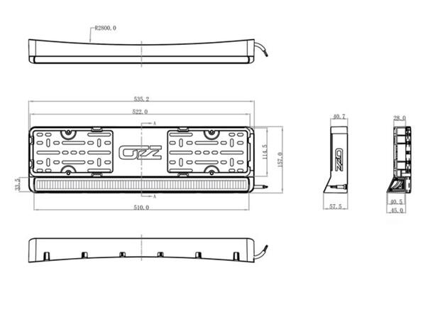 OZZ LP1 20" LED-bar med skiltholder | Audiocom