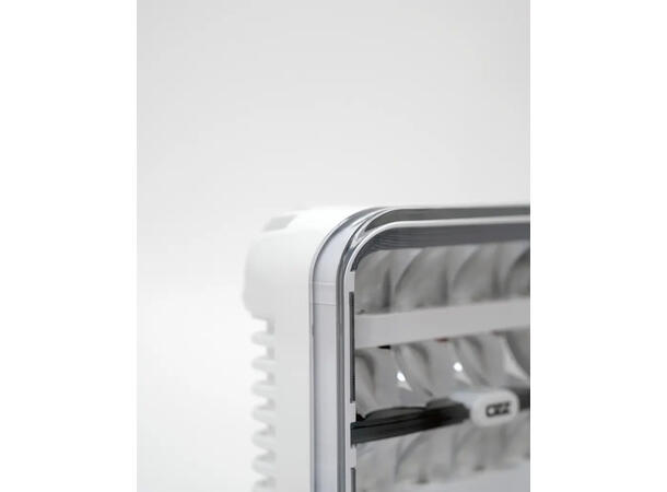 OZZ SQR 7" fjernlys 178mm (Hvit hus) med park- og varsellys, 14000 lumen 