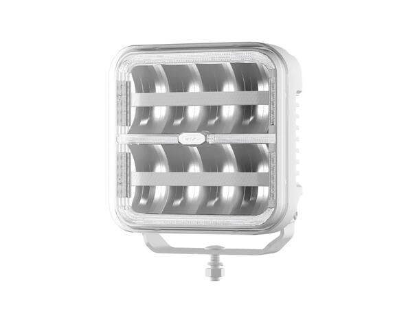 OZZ SQR 7" fjernlys 178mm (Hvit hus) med park- og varsellys, 14000 lumen 