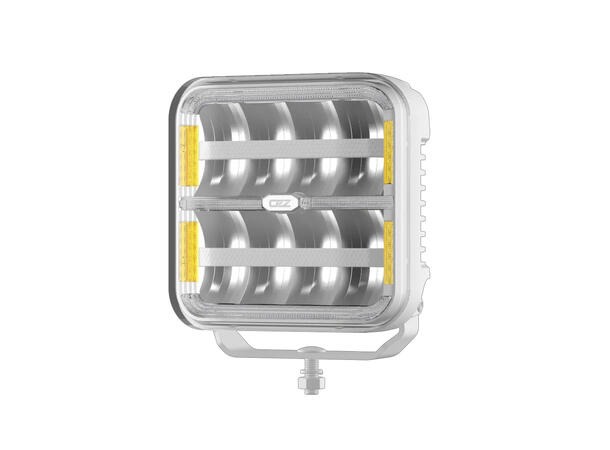 OZZ SQR 7" fjernlys 178mm (Hvit hus) med park- og varsellys, 14000 lumen 