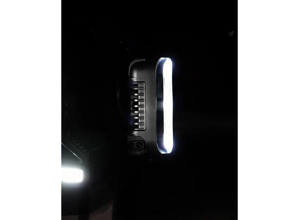 OZZ SQR 7" fjernlys 178mm (Hvit hus) med park- og varsellys, 14000 lumen 